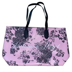 NWOT victoria’s secret pink and black floral large tote bag